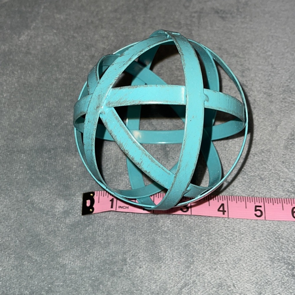 Set of 3 Metal Decorative Spheres - Like New! - Picture 2 of 3